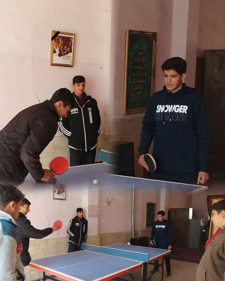 برگزاری مسابقات پینگ پونگ در زنگ تفریح جهت شادابی و بالابردن روحیه هنرجویان 